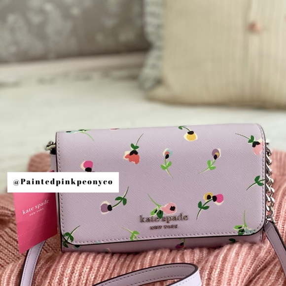 🆕 KATE SPADE | Lilac Purse Cameron Wildflower Ditsy - Picture 7 of 12